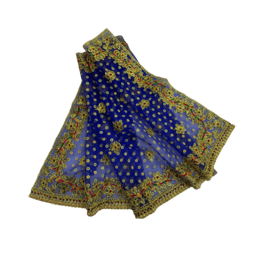 Royal Blue Deity Chunderi