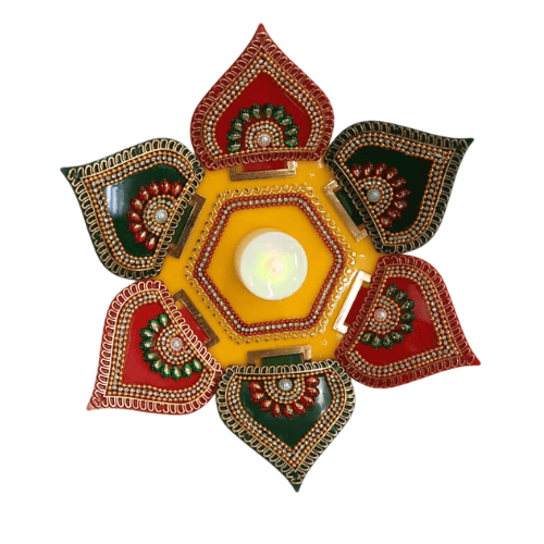 Diwali Flower Rangoli Centre Piece