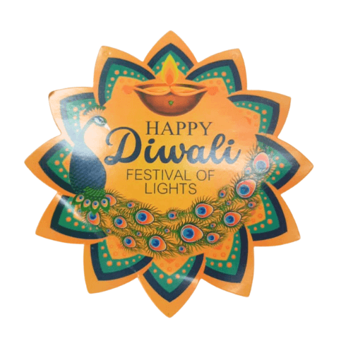 Happy Diwali fancy cardboard cutout