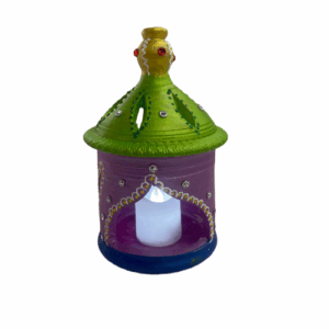 Fancy decorated  covered lamp