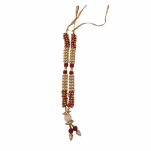 Red white and gold 30cm Garland for Deity/Murtis